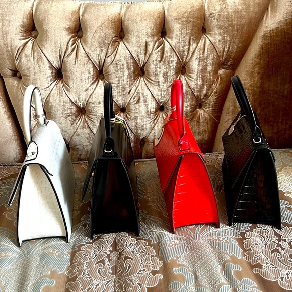 NWT Authentic Matmazel design black snake skin leather hand bag . - Picture 6 of 8